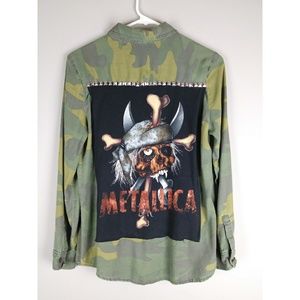 Custom Metallica/camo button up